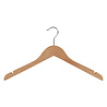 Blouse / shirthanger lotushout naturel gelakt met rokinkepingen, 44 cm Blouse / shirthanger lotushout naturel gelakt met rokinkepingen, 44 cm