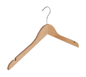 Blouse / shirthanger (vlak) lotushout naturel gelakt met rokinkepingen Blouse / shirthanger (vlak) lotushout naturel gelakt met rokinkepingen