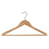 DE KLEDINGHANGER GIGANT Blouse / shirthanger lotushout naturel gelakt met anti-slip broeklat, 44 cm DE KLEDINGHANGER GIGANT Blouse / shirthanger lotushout naturel gelakt met anti-slip broeklat, 44 cm