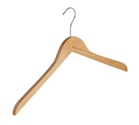 Blouse / shirthanger (geknikt) lotushout naturel gelakt Blouse / shirthanger (geknikt) lotushout naturel gelakt