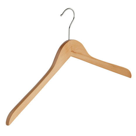 DE KLEDINGHANGER GIGANT Blouse / shirthanger (geknikt) lotushout naturel gelakt DE KLEDINGHANGER GIGANT Blouse / shirthanger (geknikt) lotushout naturel gelakt