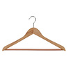 Blouse / shirthanger lotushout naturel gelakt met anti-slip broeklat, 44 cm Blouse / shirthanger lotushout naturel gelakt met anti-slip broeklat, 44 cm