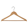 Blouse / shirthanger lotushout naturel gelakt met rokinkepingen en anti-slip broeklat, 44 cm Blouse / shirthanger lotushout naturel gelakt met rokinkepingen en anti-slip broeklat, 44 cm
