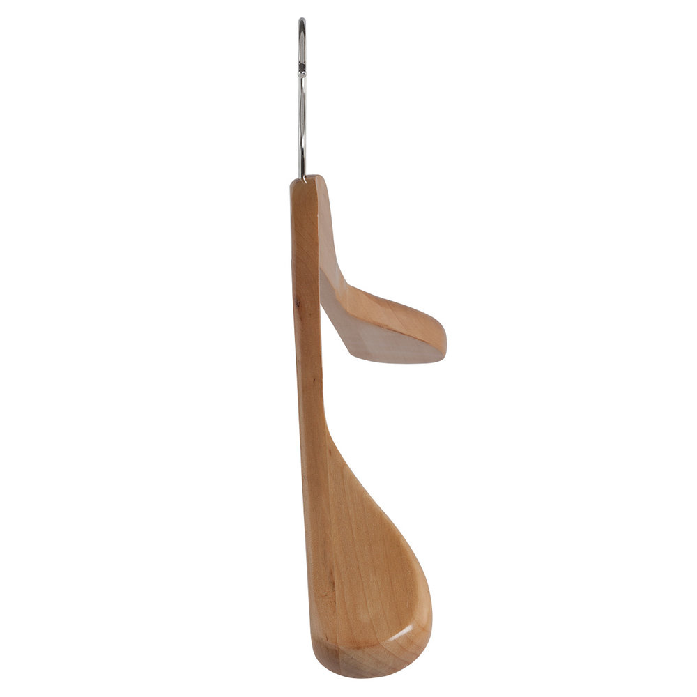 De Kledinghanger Gigant Mantel / kostuumhanger lotushout naturel gelakt met schouderverbreding, 44 cm