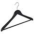 Blouse / shirthanger (geknikt) lotushout zwart gelakt met anti-slip broeklat Blouse / shirthanger (geknikt) lotushout zwart gelakt met anti-slip broeklat