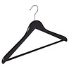 DE KLEDINGHANGER GIGANT Blouse / shirthanger (geknikt) lotushout zwart gelakt met anti-slip broeklat DE KLEDINGHANGER GIGANT Blouse / shirthanger (geknikt) lotushout zwart gelakt met anti-slip broeklat