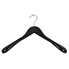De Kledinghanger Gigant Mantel / kostuumhanger lotushout zwart gelakt met schouderverbreding, 44 cm