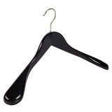 Mantel / kostuumhanger lotushout zwart gelakt met schouderverbreding, 44 cm Mantel / kostuumhanger lotushout zwart gelakt met schouderverbreding, 44 cm