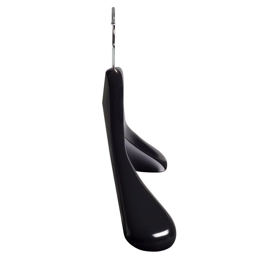 De Kledinghanger Gigant Mantel / kostuumhanger lotushout zwart gelakt met schouderverbreding, 44 cm
