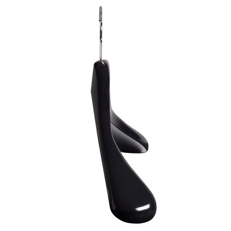 Mantel / kostuumhanger lotushout zwart gelakt met schouderverbreding, 44 cm Mantel / kostuumhanger lotushout zwart gelakt met schouderverbreding, 44 cm