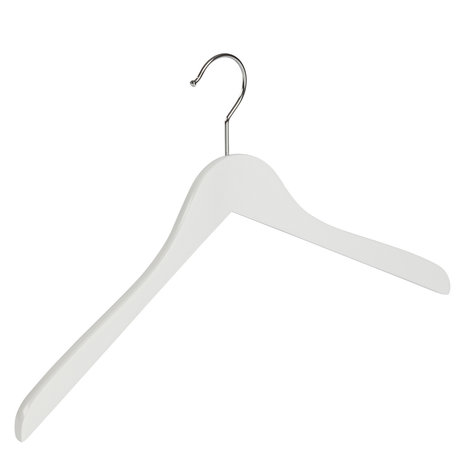 Blouse / shirthanger lotushout wit gelakt, 44 cm