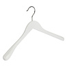 DE KLEDINGHANGER GIGANT Mantel / kostuumhanger (geknikt) lotushout wit gelakt met schouderverbreding DE KLEDINGHANGER GIGANT Mantel / kostuumhanger (geknikt) lotushout wit gelakt met schouderverbreding