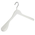 Mantel / kostuumhanger (geknikt) lotushout wit gelakt met schouderverbreding Mantel / kostuumhanger (geknikt) lotushout wit gelakt met schouderverbreding