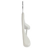 Coat / costume hanger lotus wood white lacquered with broad shoulders and non-slip trouser bar, 44 cm Coat / costume hanger lotus wood white lacquered with broad shoulders and non-slip trouser bar, 44 cm