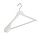 Mantel / kostuumhanger (geknikt) lotushout wit gelakt met schouderverbreding en anti-slip broeklat