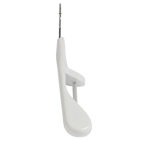 De Kledinghanger Gigant Mantel / kostuumhanger lotushout wit gelakt met schouderverbreding en anti-slip broeklat, 44 cm