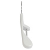 De Kledinghanger Gigant Mantel / kostuumhanger lotushout wit gelakt met schouderverbreding en anti-slip broeklat, 44 cm