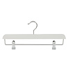 DE KLEDINGHANGER GIGANT Rok / broekhanger lotushout wit gelakt met anti-slip knijpers DE KLEDINGHANGER GIGANT Rok / broekhanger lotushout wit gelakt met anti-slip knijpers