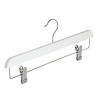 DE KLEDINGHANGER GIGANT Rok / broekhanger lotushout wit gelakt met anti-slip knijpers DE KLEDINGHANGER GIGANT Rok / broekhanger lotushout wit gelakt met anti-slip knijpers