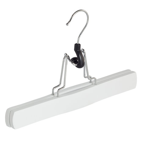 Broekklem lotushout wit gelakt, 27 cm