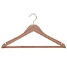 DE KLEDINGHANGER GIGANT Kledinghanger cederhout ongelakt met messinghaak, rokinkepingen en anti-slip broeklat, 45 cm