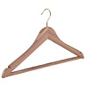 DE KLEDINGHANGER GIGANT Kledinghanger cederhout ongelakt met messinghaak, rokinkepingen en anti-slip broeklat, 45 cm