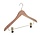 Kledinghanger cederhout ongelakt met messinghaak, rokinkepingen en anti-slip knijpers, 45 cm