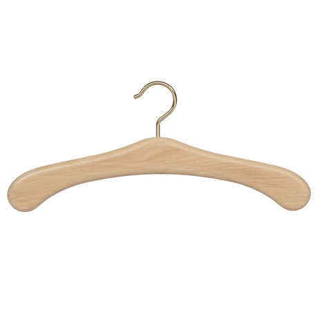 Garderobehanger beukenhout naturel gelakt met messinghaak