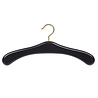 Wardrobe hanger beech wood black lacquered with brass hook, 45 cm Wardrobe hanger beech wood black lacquered with brass hook, 45 cm
