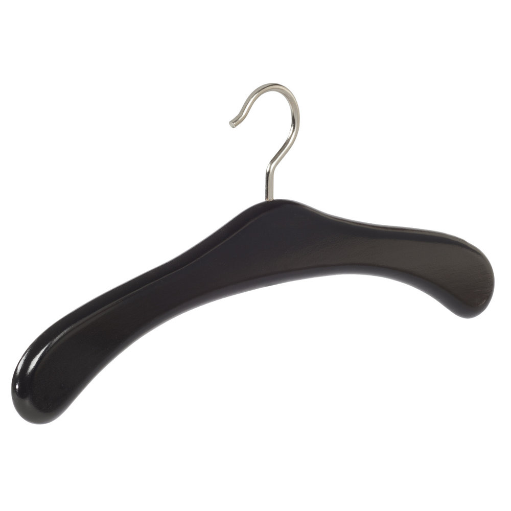 Garderobehanger beukenhout zwart gelakt, 45 cm