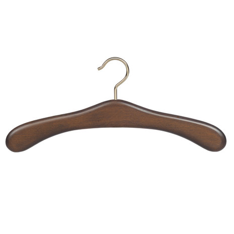 Garderobehanger beukenhout walnoten gebeitst met messinghaak Garderobehanger beukenhout walnoten gebeitst met messinghaak