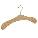 Garderobehanger eikenhout naturel gelakt met messinghaak Garderobehanger eikenhout naturel gelakt met messinghaak