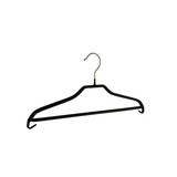 Blouse / shirthanger (vlak) metaal met broeklat en zwarte anti-slip coating