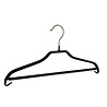 Blouse / shirthanger metaal met broeklat en zwarte anti-slip coating, 40 cm Blouse / shirthanger metaal met broeklat en zwarte anti-slip coating, 40 cm