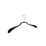 Mantel / kostuumhanger (gebogen) metaal met schouderverbreding en zwarte anti-slip coating Mantel / kostuumhanger (gebogen) metaal met schouderverbreding en zwarte anti-slip coating