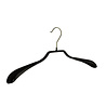 Coat / costume hanger metal with broad shoulders and black non-slip coating, 40 cm Coat / costume hanger metal with broad shoulders and black non-slip coating, 40 cm