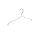 Blouse / shirthanger (vlak) metaal met witte anti-slip coating