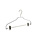 Blouse / shirthanger (vlak) metaal met anti-slip knijpers en witte anti-slip coating