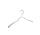 Mantel / kostuumhanger (gebogen) metaal met schouderverbreding en witte anti-slip coating