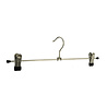 Rok / broekhanger metaal verchroomd met anti-slip (zwart) knijpers, 30 cm (gebruikt) Rok / broekhanger metaal verchroomd met anti-slip (zwart) knijpers, 30 cm (gebruikt)