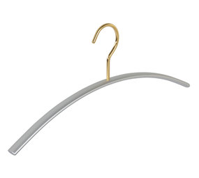 Garderobehanger "Loft" aluminium met messinghaak Garderobehanger "Loft" aluminium met messinghaak