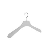 Mantel / kostuumhanger (gebogen) kunststof frosted met schouderverbreding