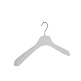 Mantel / kostuumhanger (gebogen) kunststof frosted met schouderverbreding