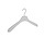 Mantel / kostuumhanger (gebogen) kunststof frosted met schouderverbreding