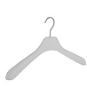 CORTEC Mantel / kostuumhanger (gebogen) kunststof frosted met schouderverbreding CORTEC Mantel / kostuumhanger (gebogen) kunststof frosted met schouderverbreding