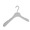 Coat / costume hanger plastic frosted with broad shoulders and skirt notches, 39 cm Coat / costume hanger plastic frosted with broad shoulders and skirt notches, 39 cm