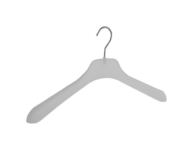 CORTEC Mantel / kostuumhanger (gebogen) kunststof frosted met schouderverbreding CORTEC Mantel / kostuumhanger (gebogen) kunststof frosted met schouderverbreding