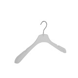 Mantel / kostuumhanger (gebogen) kunststof frosted met schouderverbreding en rokinkepingen