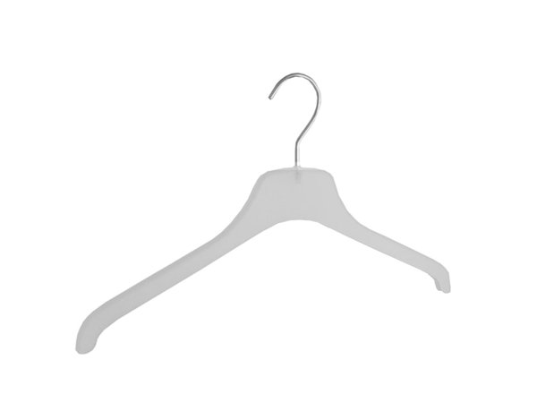 Blouse / shirthanger (vlak) kunststof frosted Blouse / shirthanger (vlak) kunststof frosted