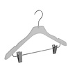 DE KLEDINGHANGER GIGANT Blouse / shirthanger (gebogen) kunststof frosted met rokinkepingen en anti-slip knijpers DE KLEDINGHANGER GIGANT Blouse / shirthanger (gebogen) kunststof frosted met rokinkepingen en anti-slip knijpers